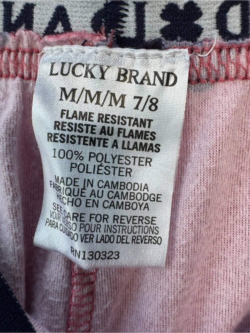 Lucky Brand Boy’s Pajama Pants with Navy Clover Pattern